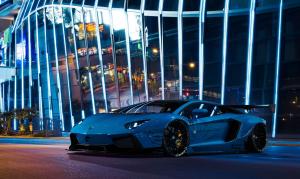 Lamborghini Aventador LP720-4 Blue by Liberty Walk 2014 года